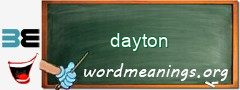 WordMeaning blackboard for dayton